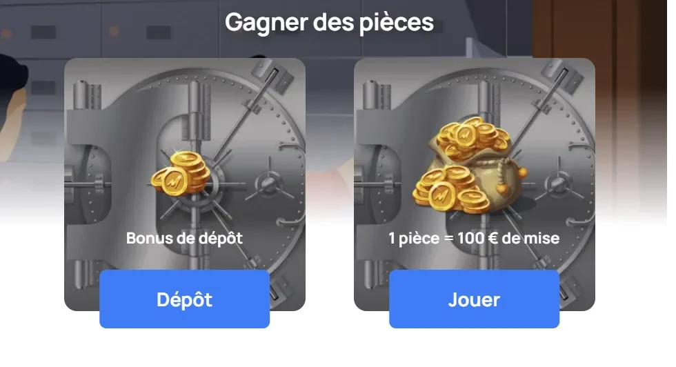 Boutique à pièces de Millionz Casino